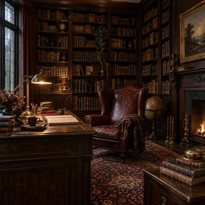 Dark Academia interior design style example